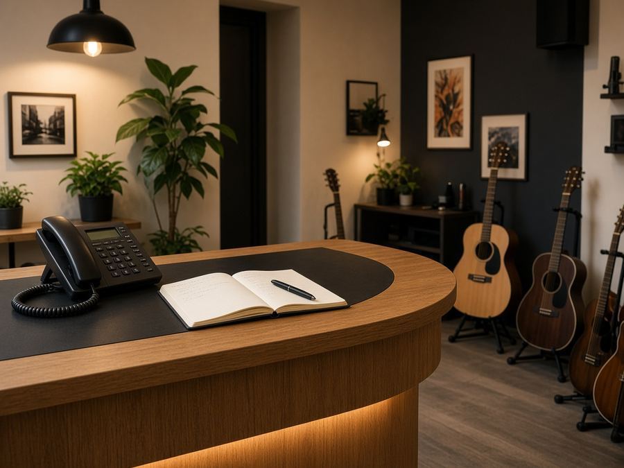 Contact desk at Fiumapersu House in Leeds